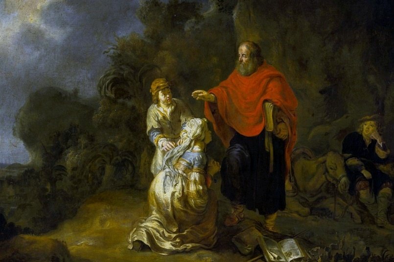 The prophet Elisha visiting the Shunammite woman