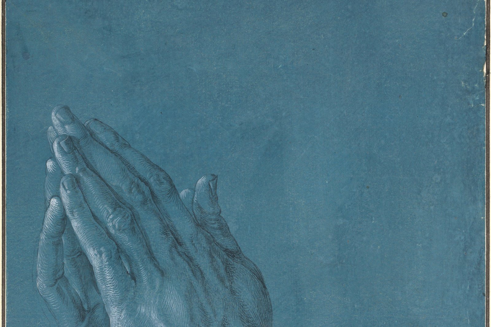 Albrecht Dürer's detailed drawing of two hands pressed together in prayer.