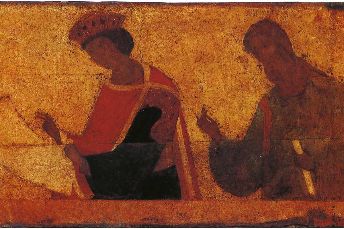 Icon of the prophets Solomon and Isaiah from the prophets tier of an iconostasis