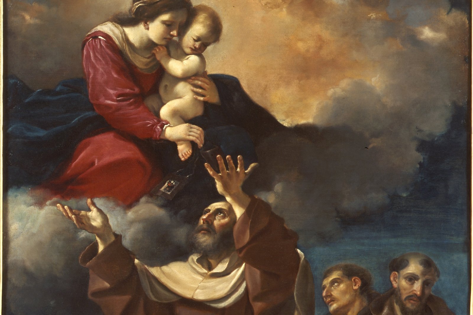 Our Lady of Mount Carmel with Saints, oil painting by Guercino