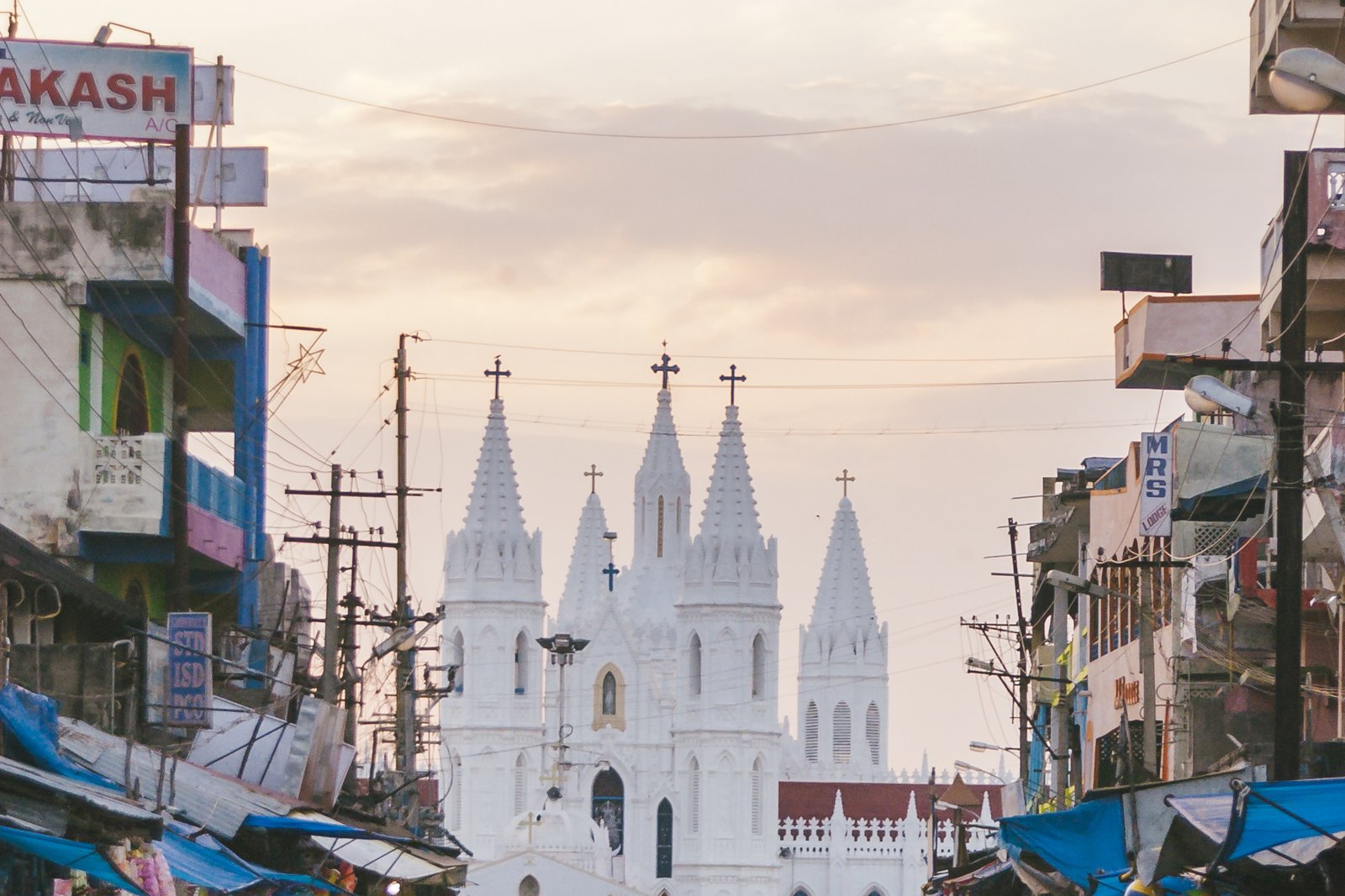 The Basilica of Our Lady of Good Health in Vailankanni, Tamil Nadu, India