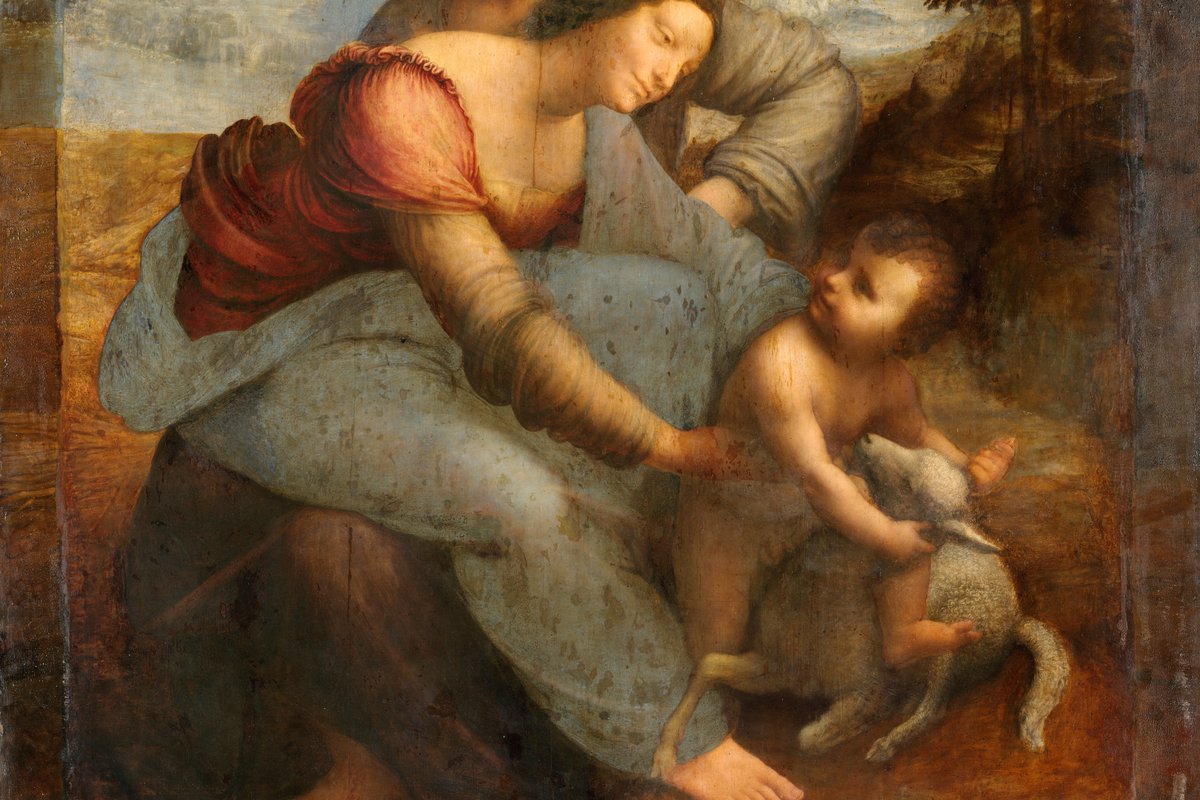 Leonardo da Vinci's painting of Saint Anne, the Virgin Mary, and the Christ Child