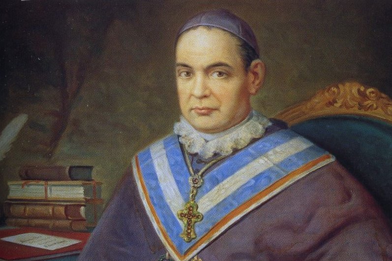 A 19th-century portrait of Saint Anthony Mary Claret in episcopal dress.
