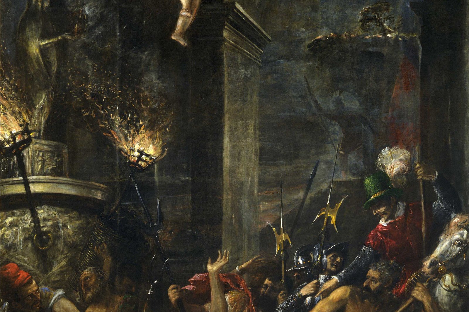 A Renaissance painting of Saint Lawrence the deacon, holding the gridiron of his martyrdom.