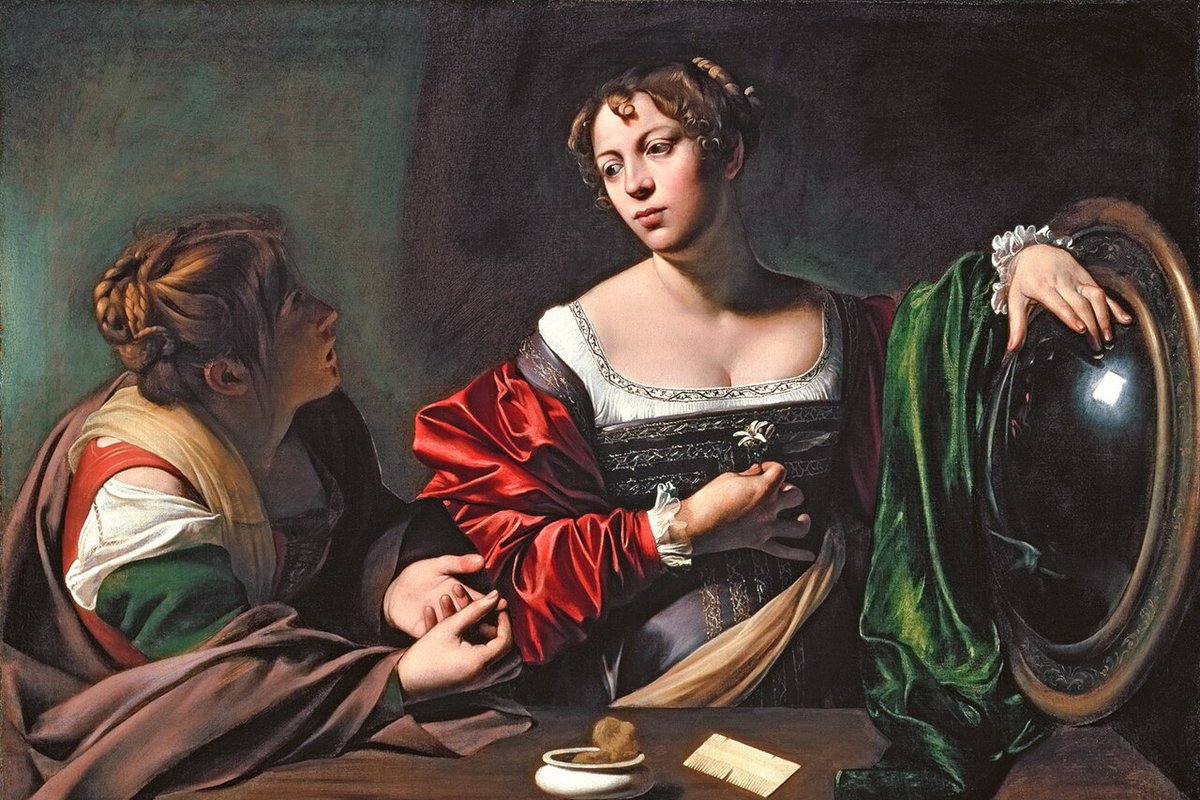 Caravaggio's painting of Saint Martha reasoning with her sister Mary Magdalene