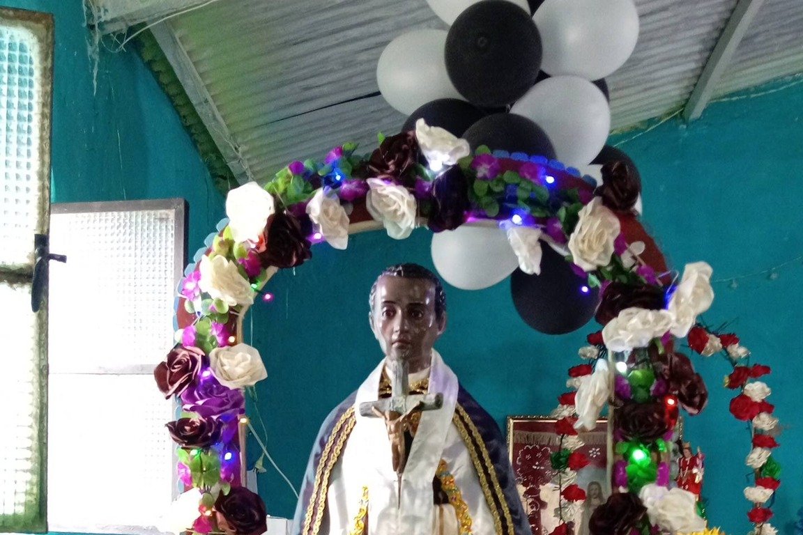 A statue of Saint Martin de Porres in Lancones, Peru.