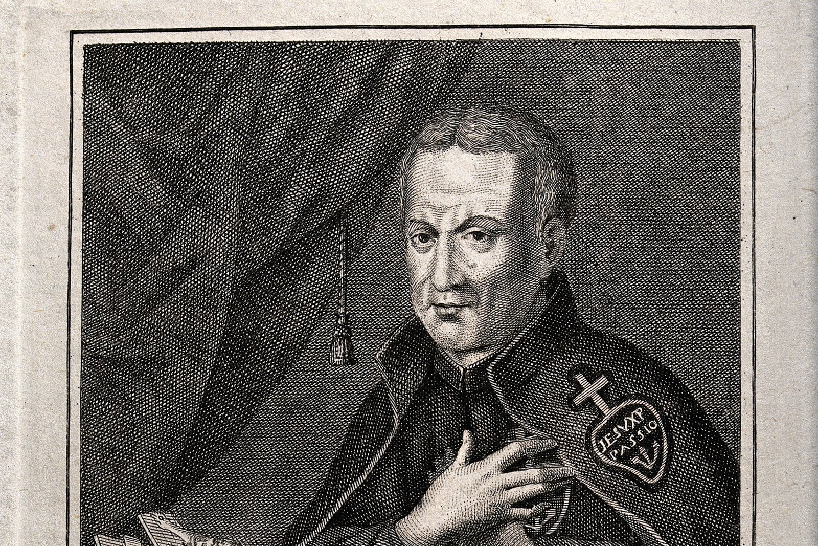 An 18th-century devotional engraving of Saint Paul of the Cross.