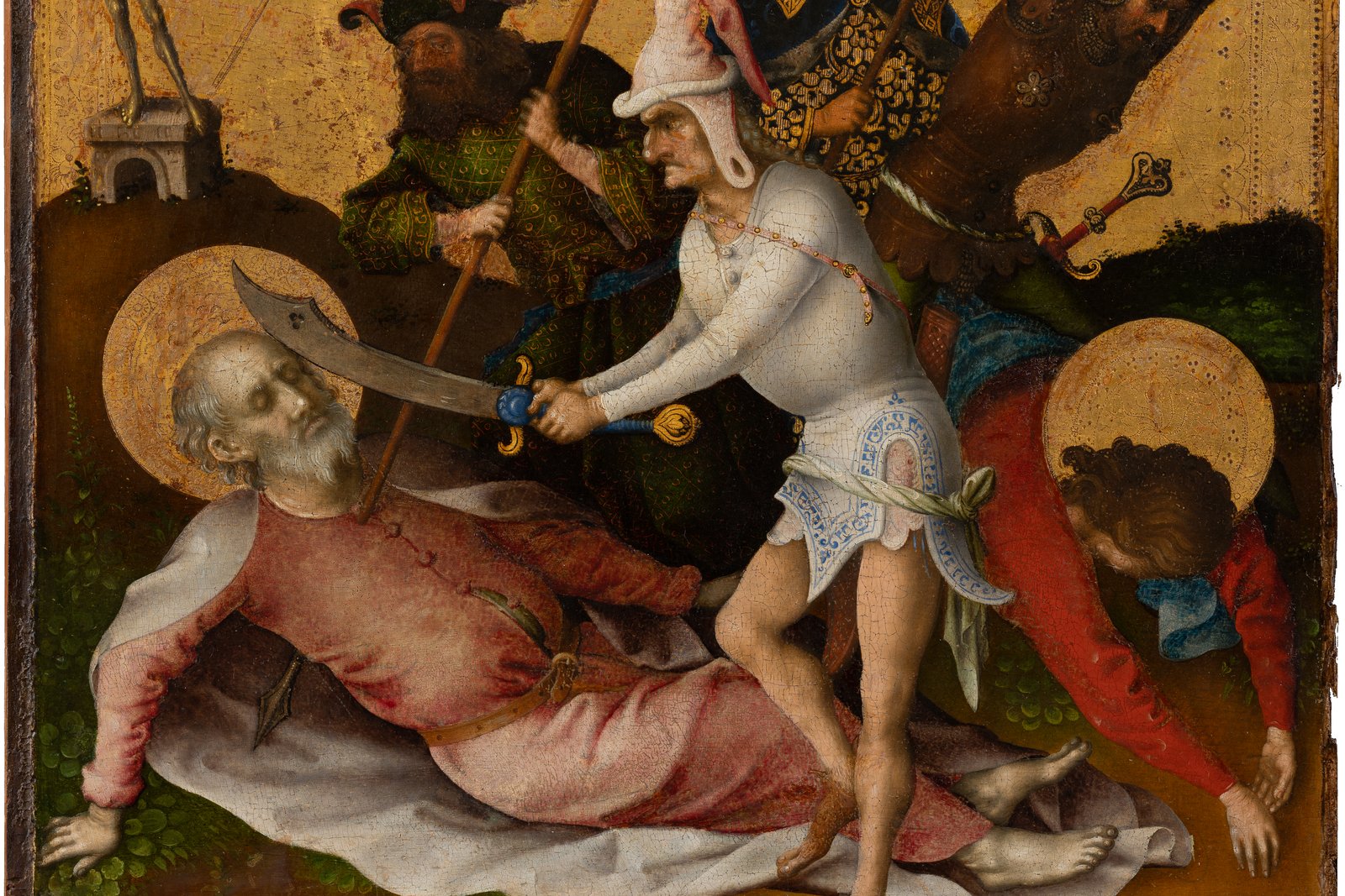 A 15th-century painting of the martyrdom of Saints Simon and Jude.