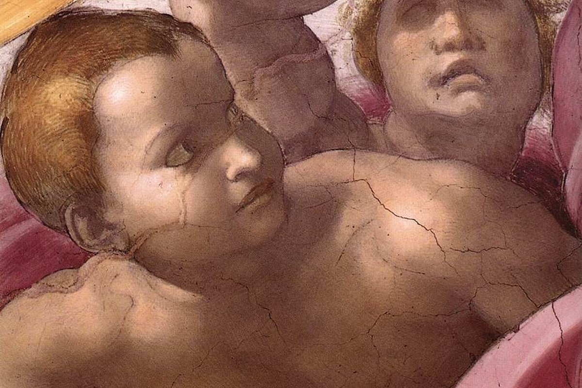 God creating the sun, moon, and stars, fresco by Michelangelo on the Sistine Chapel ceiling