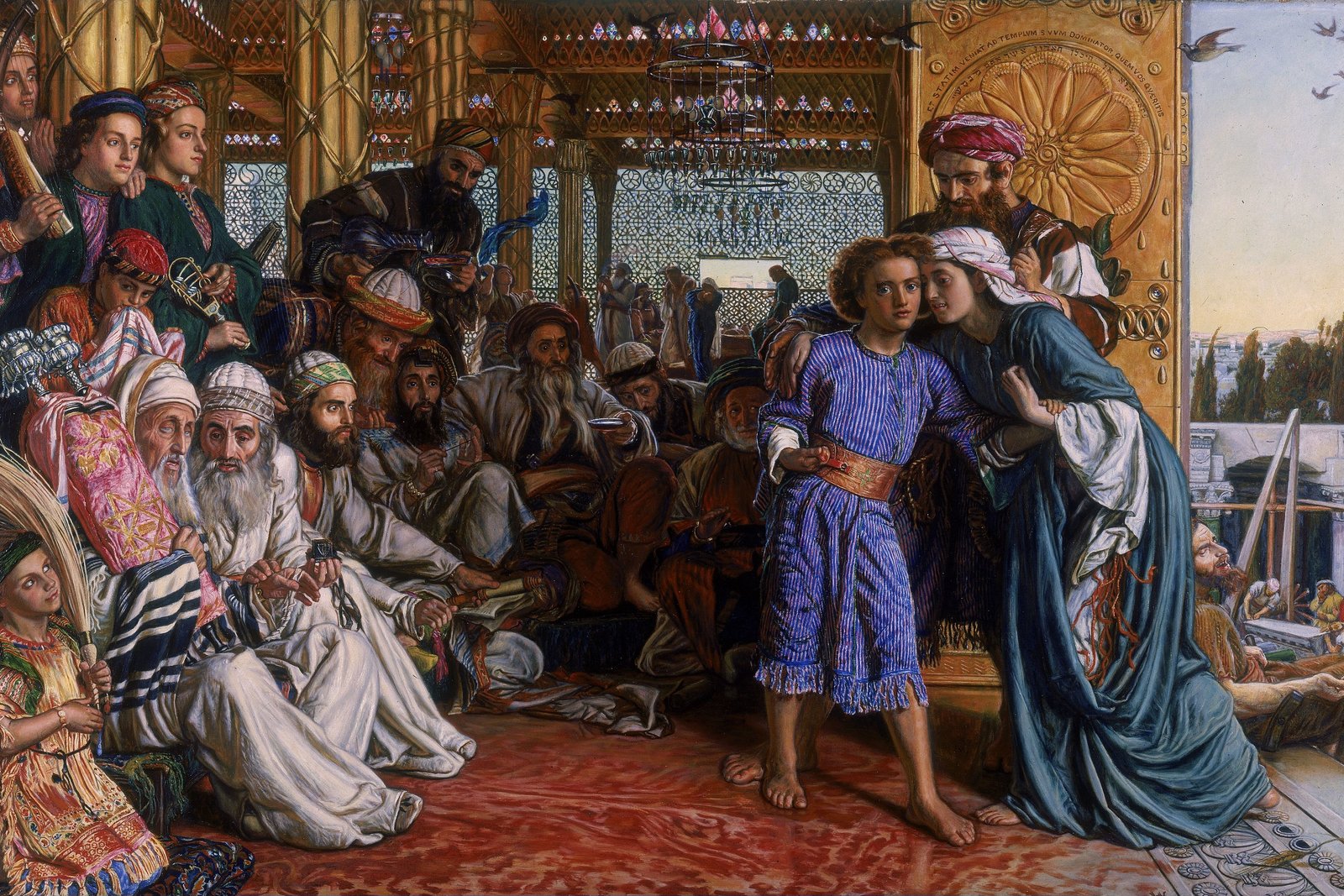 The Finding of the Saviour in the Temple, painting by William Holman Hunt showing the young Jesus among the teachers