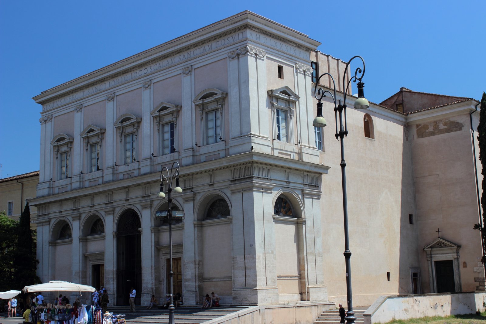 Exterior of the Pontifical Sanctuary of the Holy Stairs (Scala Santa) near the Lateran in Rome