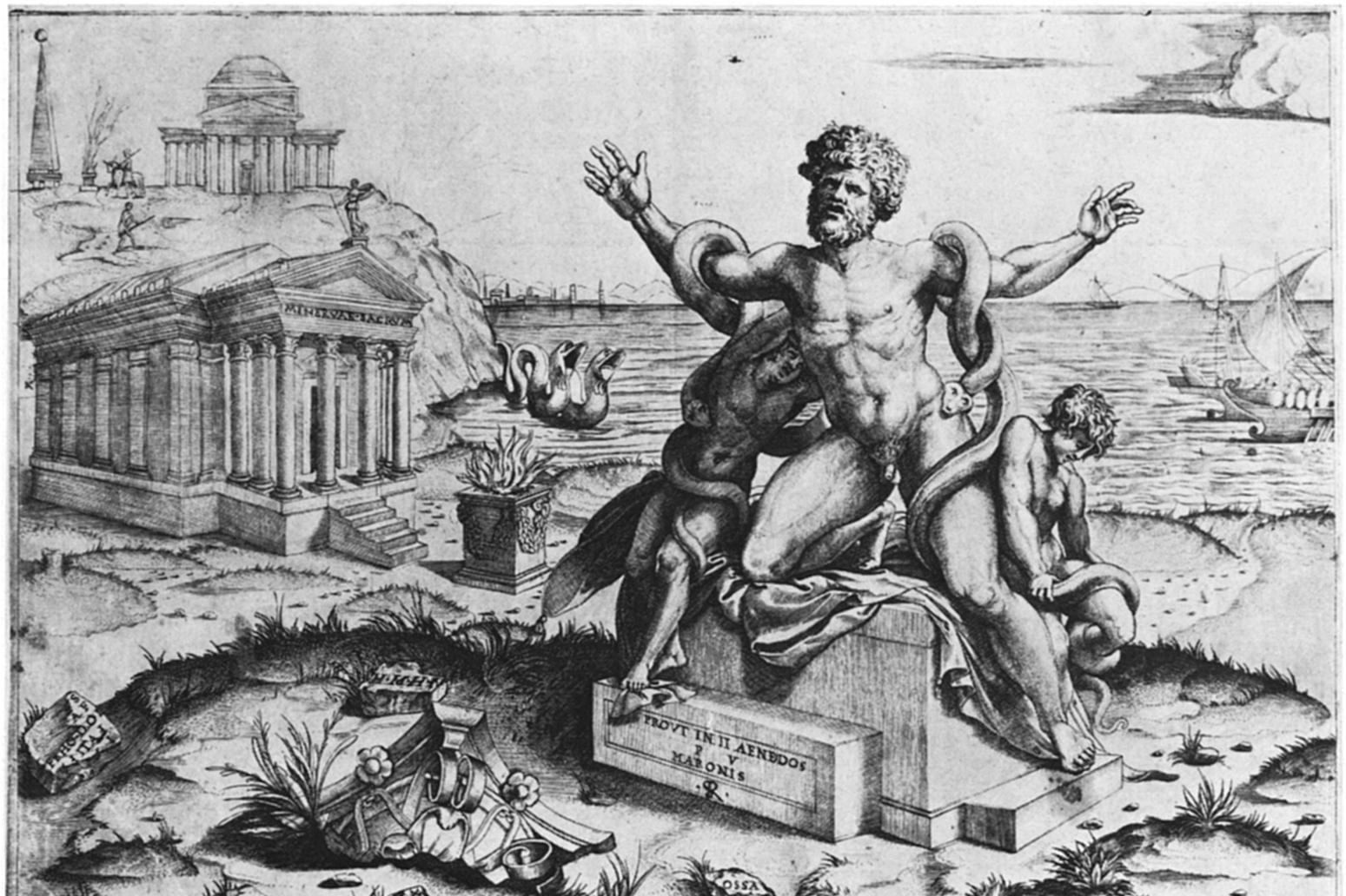 A 16th-century engraving of the Laocoön group, one of the most famous ancient sculptures held in the Vatican Museums