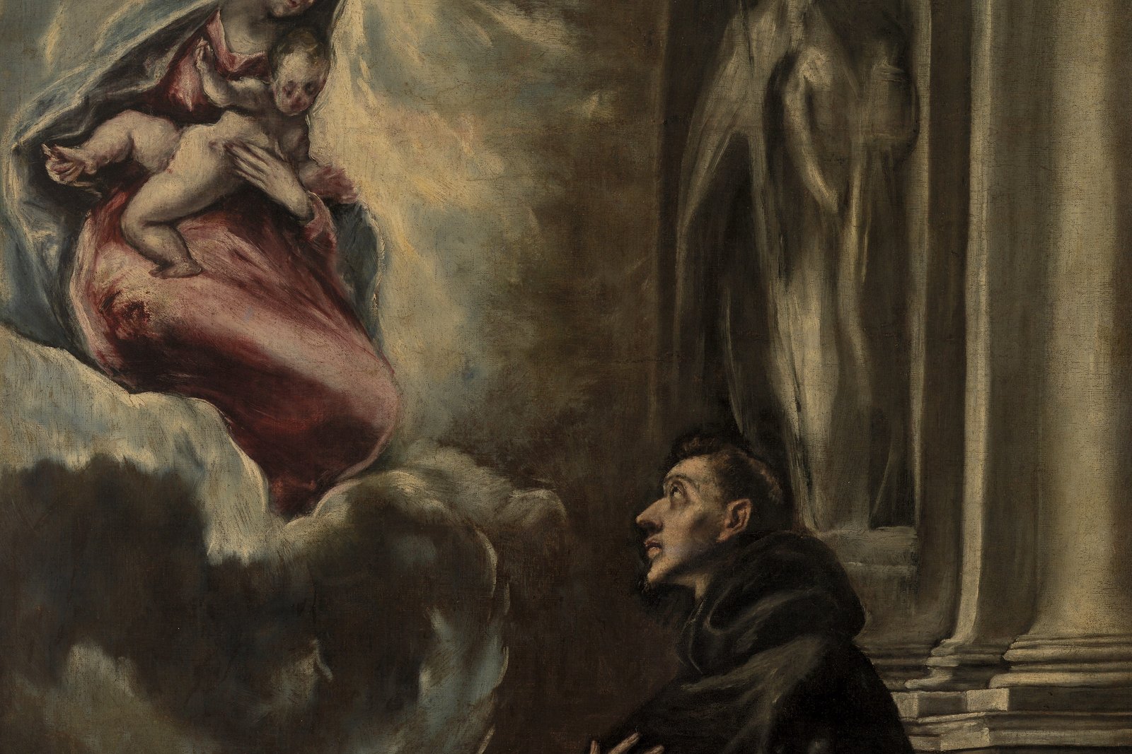 El Greco's painting of the Virgin Mary and Child appearing to Saint Hyacinth in a vision.